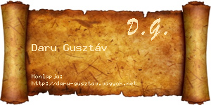 Daru Gusztáv névjegykártya